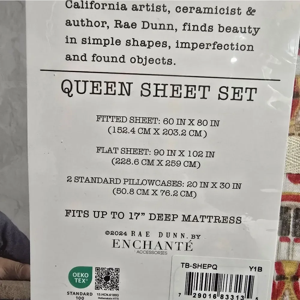 Rae Dunn Christmas Nutcracker Queen size Sheet Set